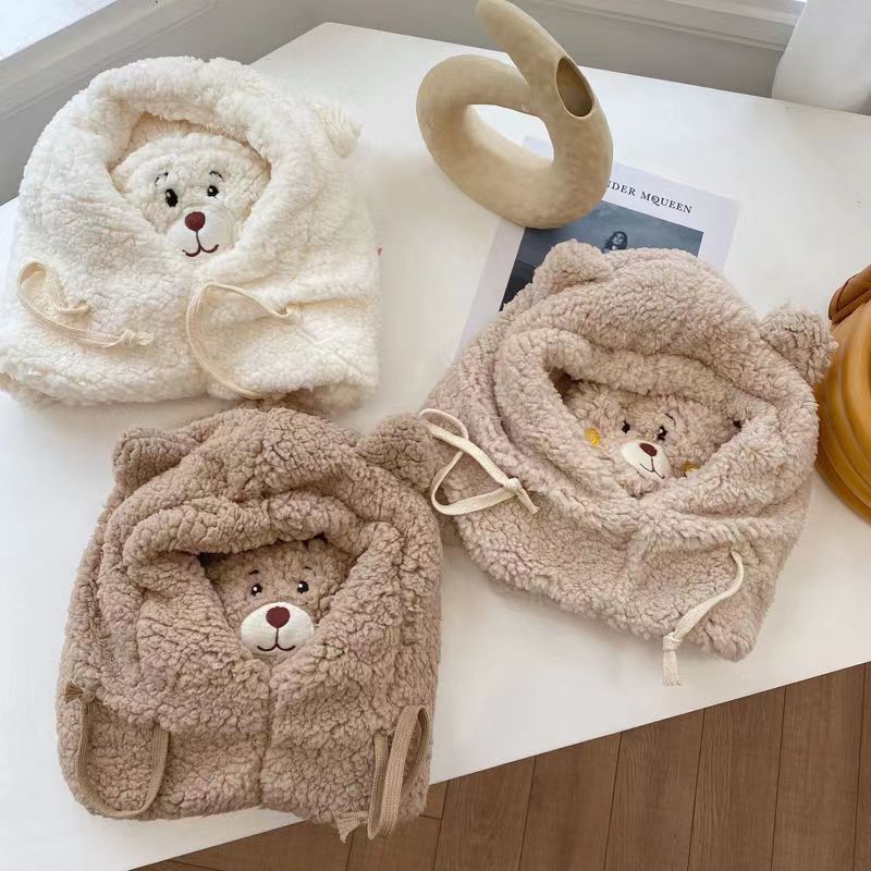 Wholesale Cute Teddy Bear Imitation Cashmere Hats